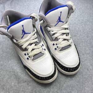 Racer Blue Jordan 3 Retro High Top Sneakers